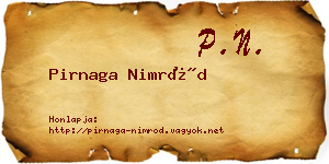 Pirnaga Nimród névjegykártya